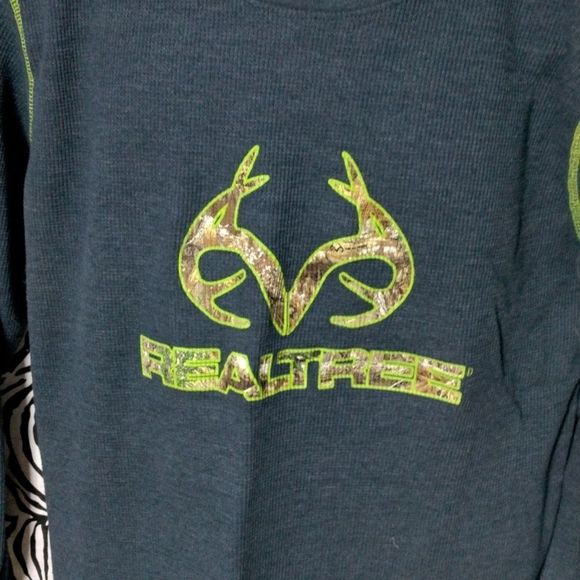 Men's Realtree Long Sleeve Blue Pullover Size 2XL - Picture 2 of 5